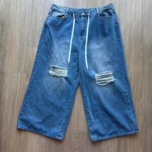 Cider blue wide leg jeans